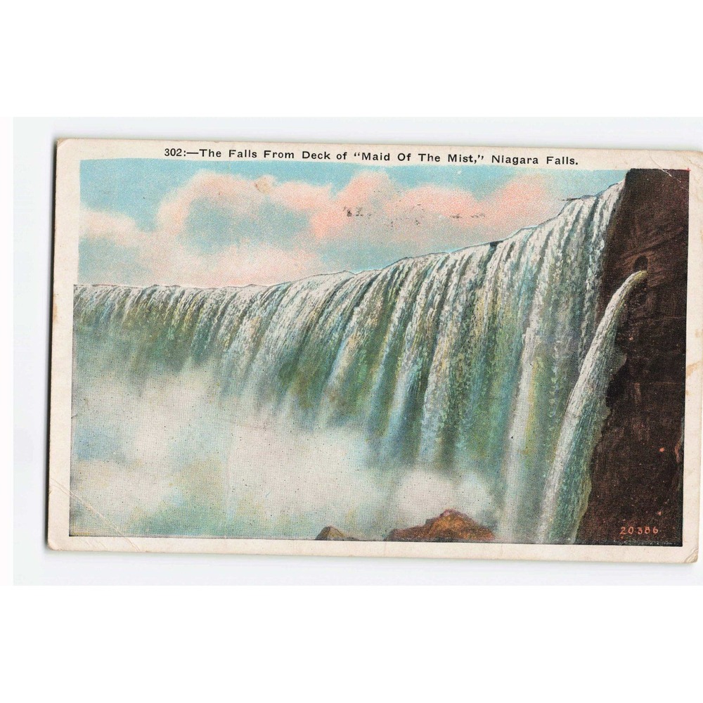 Vintage Niagara Falls Postcard Maid of the Mist Waterfall 1914 Buffalo NY Stamp